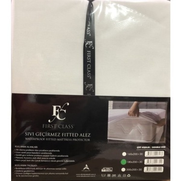 First Class Sıvı Geçirmez Fiddet Alez Çift Kişilik 160X200+30 cm First Class Sıvı Geçirmez Fiddet Alez Çift Kişilik 160X200+30 cm
